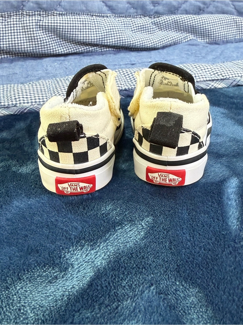 Masters Kids Checkerboard Slip-On Sneakers Black/White - Picture 3 of 4